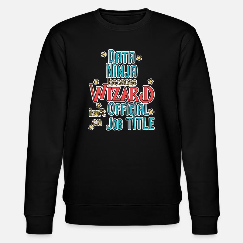 Data Ninja Wizard - Stanley/Stella CHANGER Unisex Organic Sweatshirt - black