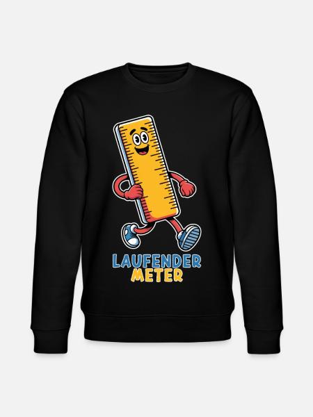 Running Meter Small Funny Dwarf Nickname - Stanley/Stella CHANGER Unisex Organic Sweatshirt - black
