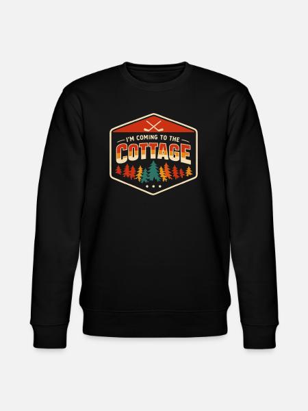 Weekend in the Retro Nature Countryside - Stanley/Stella CHANGER Unisex Organic Sweatshirt - black