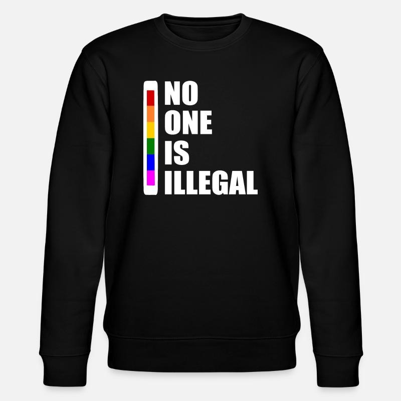 No one is illegal - Stanley/Stella CHANGER Unisex Organic Sweatshirt - black
