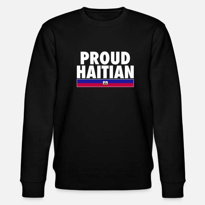 Fier drapeau haïtien haïtien - Sweat bio CHANGER Stanley/Stella Unisexe - noir