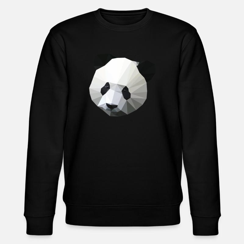 Polygon Panda - Stanley/Stella Unisex Bio-Sweatshirt CHANGER  - Schwarz
