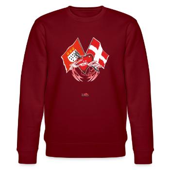 Köln - Flagge zeigen - Stanley/Stella Unisex Bio-Sweatshirt CHANGER  - Burgunderrot - Vorne - Nik (191cm) & Marisol (170cm)
