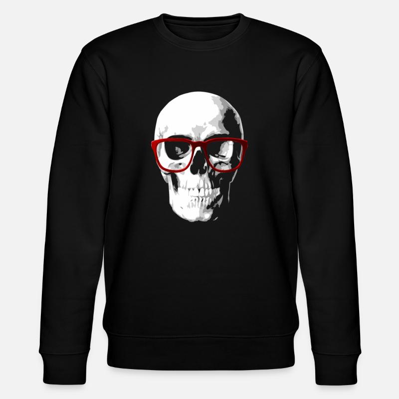 Nerd skull for geeks - Stanley/Stella CHANGER Unisex Organic Sweatshirt - black