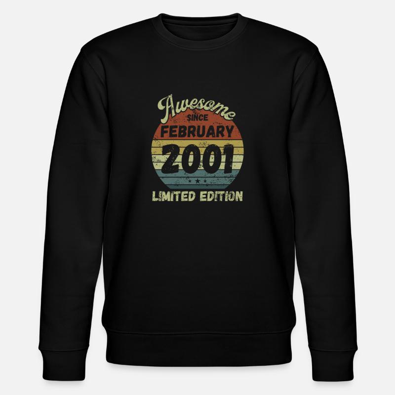 Génial depuis février 2001 - Anniversaire - Sweat bio CHANGER Stanley/Stella Unisexe - noir
