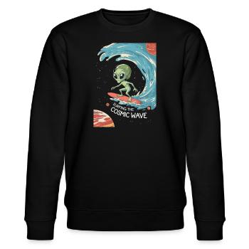 Surfer sur la vague cosmique - Sweat bio CHANGER Stanley/Stella Unisexe - noir - Devant - Nik (191cm) & Marisol (170cm)