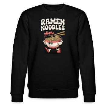 Ramen Noodles - Asian Cuisine Gift Idea - Stanley/Stella CHANGER Unisex Organic Sweatshirt - black - Front - Nik (191cm) & Marisol (170cm)