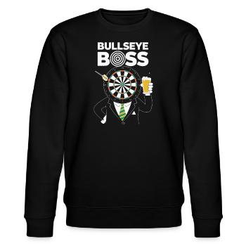 Drôle de fléchettes idée cadeau Bullseye - Sweat bio CHANGER Stanley/Stella Unisexe - noir - Devant - Nik (191cm) & Marisol (170cm)