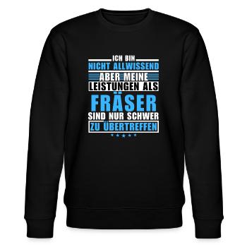 Unsurpassed performance as a cutter - Stanley/Stella CHANGER Unisex Organic Sweatshirt - black - Front - Nik (191cm) & Marisol (170cm)