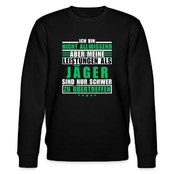 Unmatched performance as a hunter - Stanley/Stella CHANGER Unisex Organic Sweatshirt - black - Front - Nik (191cm) & Marisol (170cm)