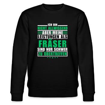 Unsurpassed performance as a cutter - Stanley/Stella CHANGER Unisex Organic Sweatshirt - black - Front - Nik (191cm) & Marisol (170cm)