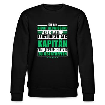 Unmatched performance as captain - Stanley/Stella CHANGER Unisex Organic Sweatshirt - black - Front - Nik (191cm) & Marisol (170cm)