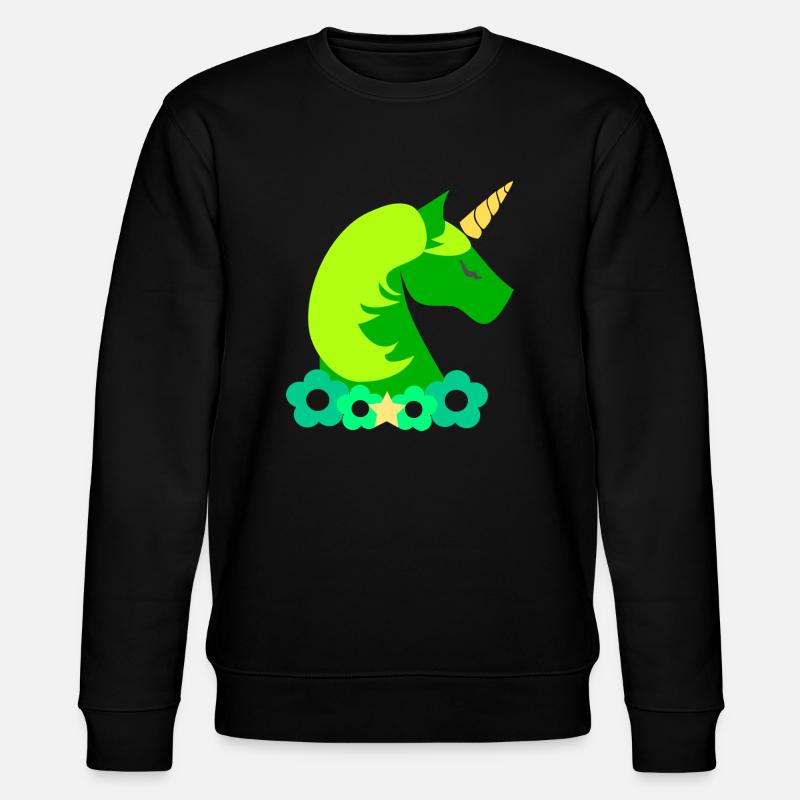 licorne verte - Sweat bio CHANGER Stanley/Stella Unisexe - noir