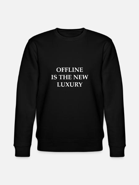 Offline is the new luxury - Stanley/Stella Unisex Bio-Sweatshirt CHANGER  - Schwarz