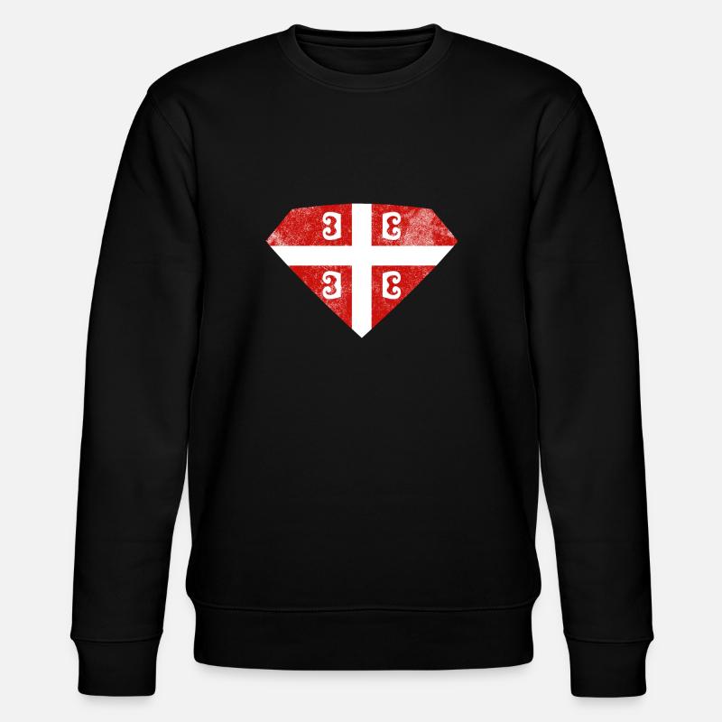 Serbien Wappen - Stanley/Stella Unisex Bio-Sweatshirt CHANGER  - Schwarz
