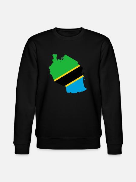 Tanzania flag map flag - Stanley/Stella CHANGER Unisex Organic Sweatshirt - black