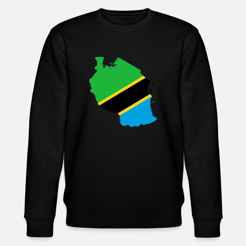 Drapeau tanzanie carte drapeau - Sweat bio CHANGER Stanley/Stella Unisexe - noir