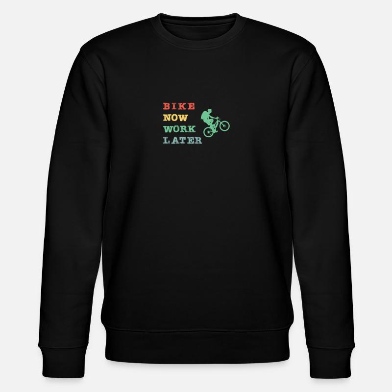 Bike now - work later - Stanley/Stella Unisex Bio-Sweatshirt CHANGER  - Schwarz