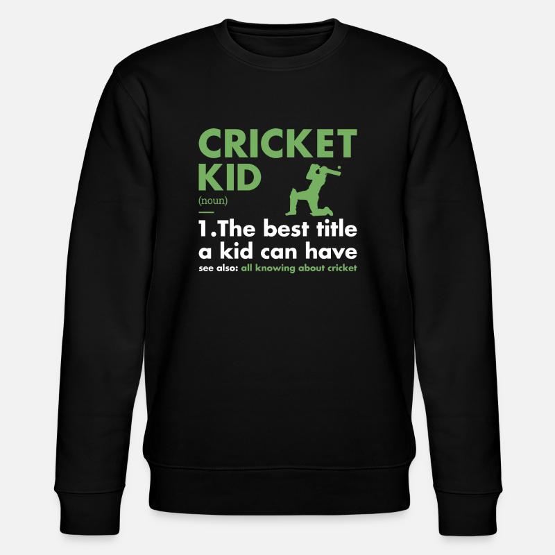 Sport Kid Definition Cricket - Stanley/Stella Unisex Bio-Sweatshirt CHANGER  - Schwarz