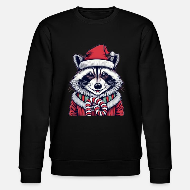Waschbär - Stanley/Stella Unisex Bio-Sweatshirt CHANGER  - Schwarz