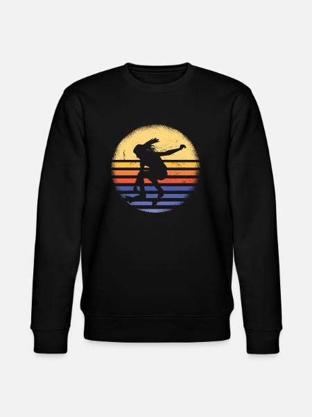Sport Retro Sunset Skateboarding - Stanley/Stella CHANGER Unisex Organic Sweatshirt - black