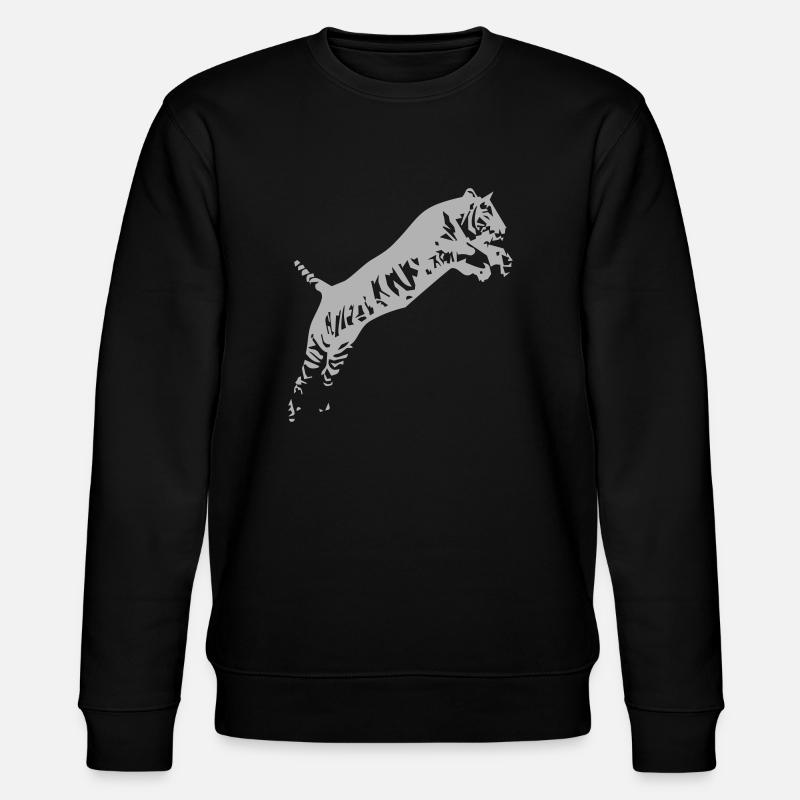 Tiger - Stanley/Stella Unisex Bio-Sweatshirt CHANGER  - Schwarz