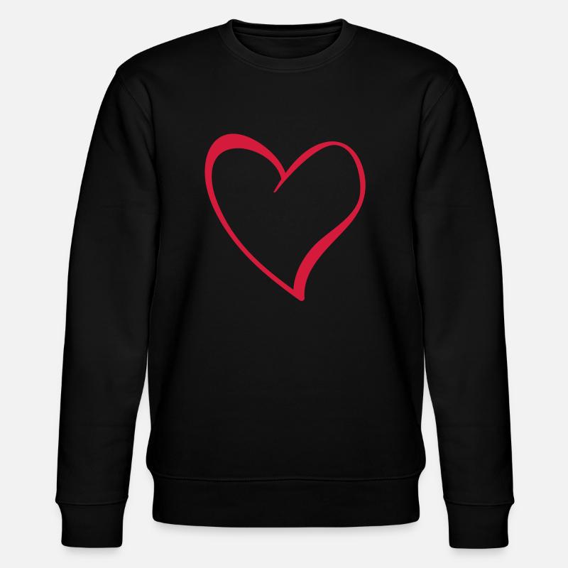 Heart - Stanley/Stella Unisex Bio-Sweatshirt CHANGER  - Schwarz