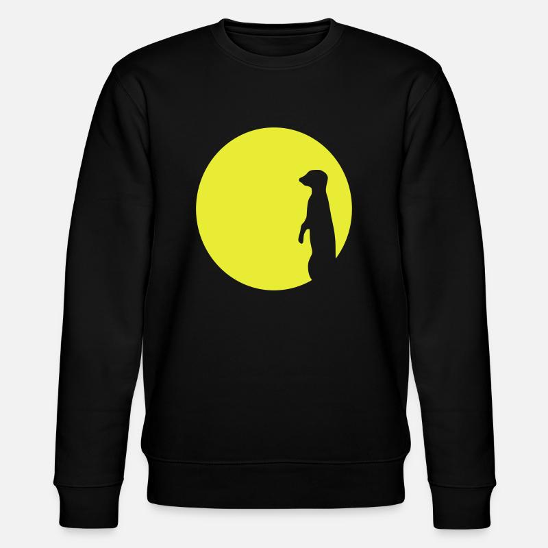 erdmaennchen mond - Stanley/Stella Unisex Bio-Sweatshirt CHANGER  - Schwarz