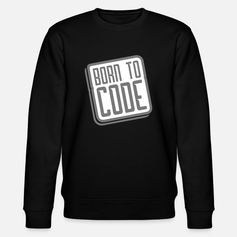 born to code - Stanley/Stella Unisex Bio-Sweatshirt CHANGER  - Schwarz