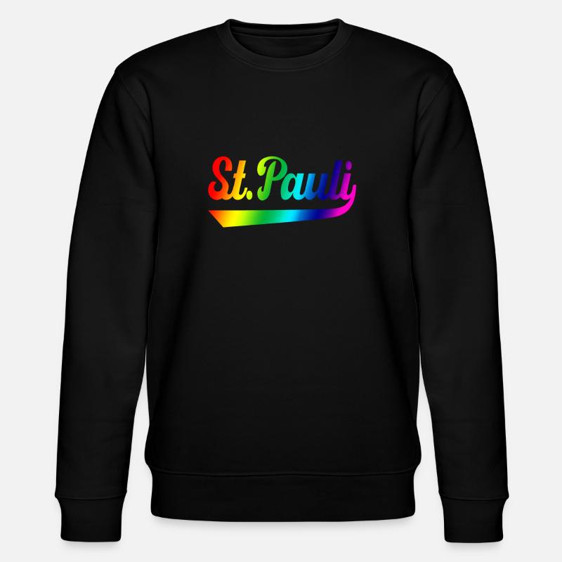 St Pauli Hamburg Regenbogen - Stanley/Stella Unisex Bio-Sweatshirt CHANGER - Schwarz