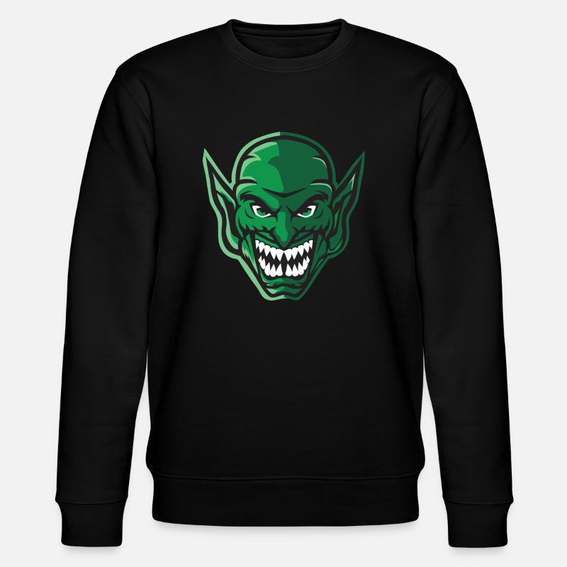 Goblin Kopf - Stanley/Stella Unisex Bio-Sweatshirt CHANGER  - Schwarz