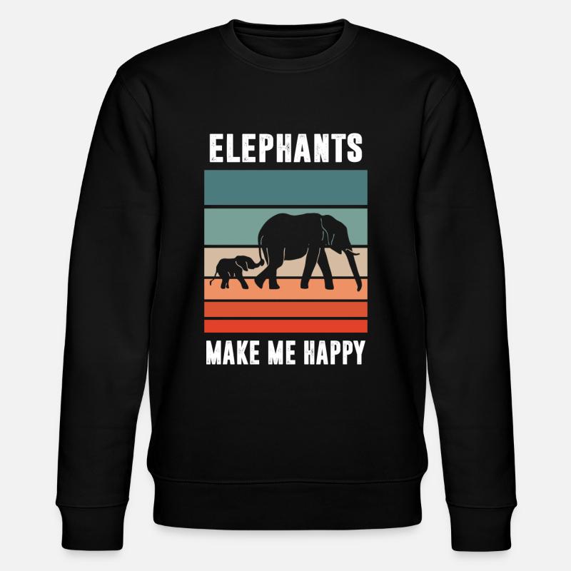 Éléphants - Sweat bio CHANGER Stanley/Stella Unisexe - noir