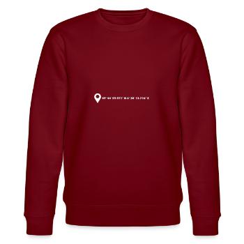 Trier Koordinaten - Stanley/Stella Unisex Bio-Sweatshirt CHANGER  - Burgunderrot - Vorne - Nik (191cm) & Marisol (170cm)