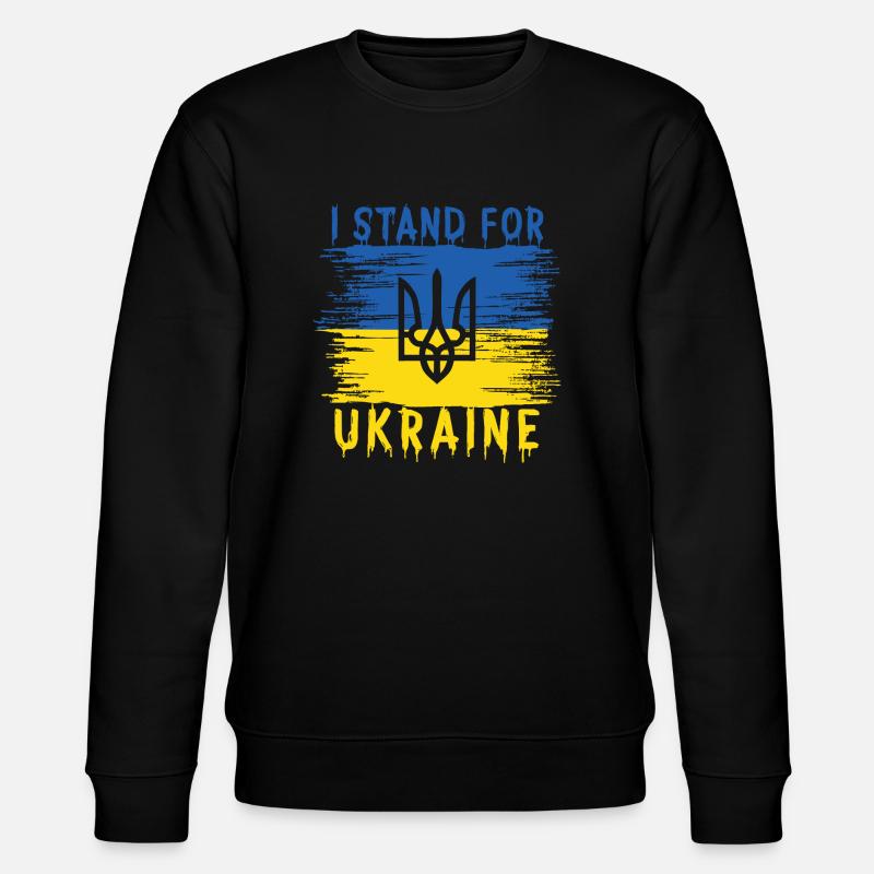 I Stand For Ukraine - Stanley/Stella Unisex Bio-Sweatshirt CHANGER  - Schwarz
