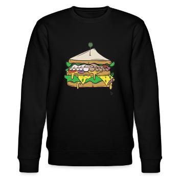 Sandwich de pieds - Sweat bio CHANGER Stanley/Stella Unisexe - noir - Devant - Nik (191cm) & Marisol (170cm)