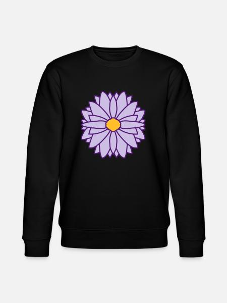 Runde Hübsche Blume Design - Stanley/Stella Unisex Bio-Sweatshirt CHANGER  - Schwarz