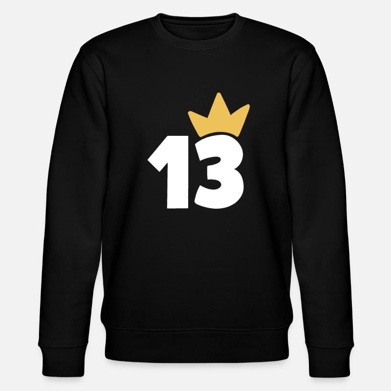 13 Couronne numéro 13 - Sweat bio CHANGER Stanley/Stella Unisexe - noir