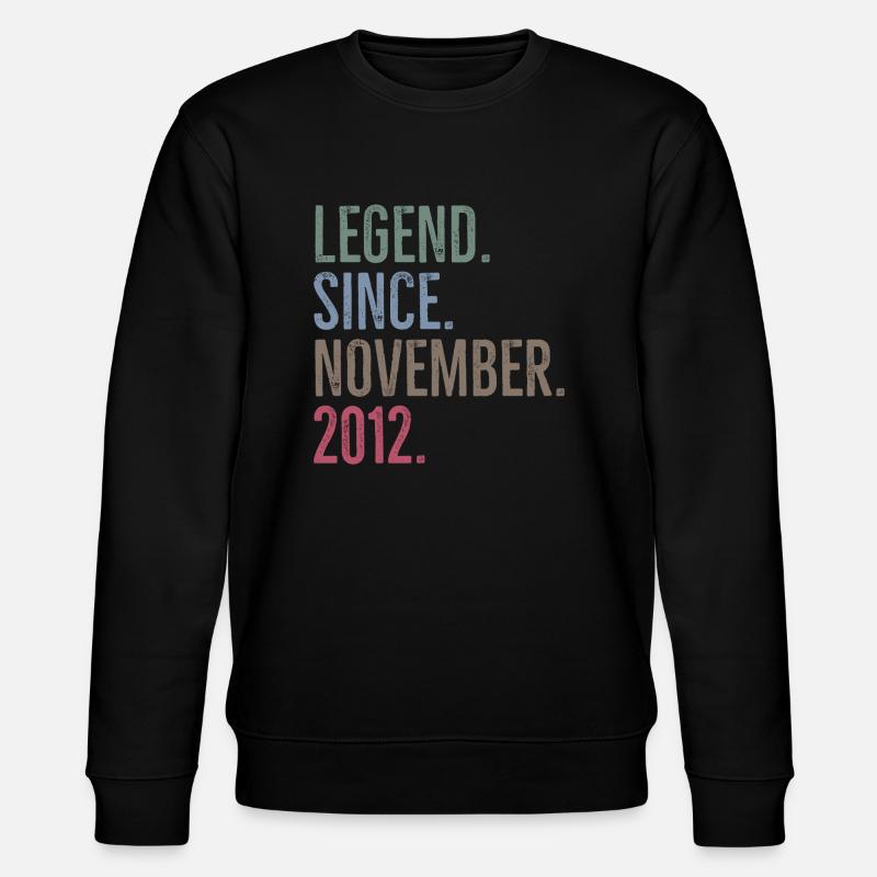 Legend Since November 2012 - Stanley/Stella CHANGER Unisex Organic Sweatshirt - black