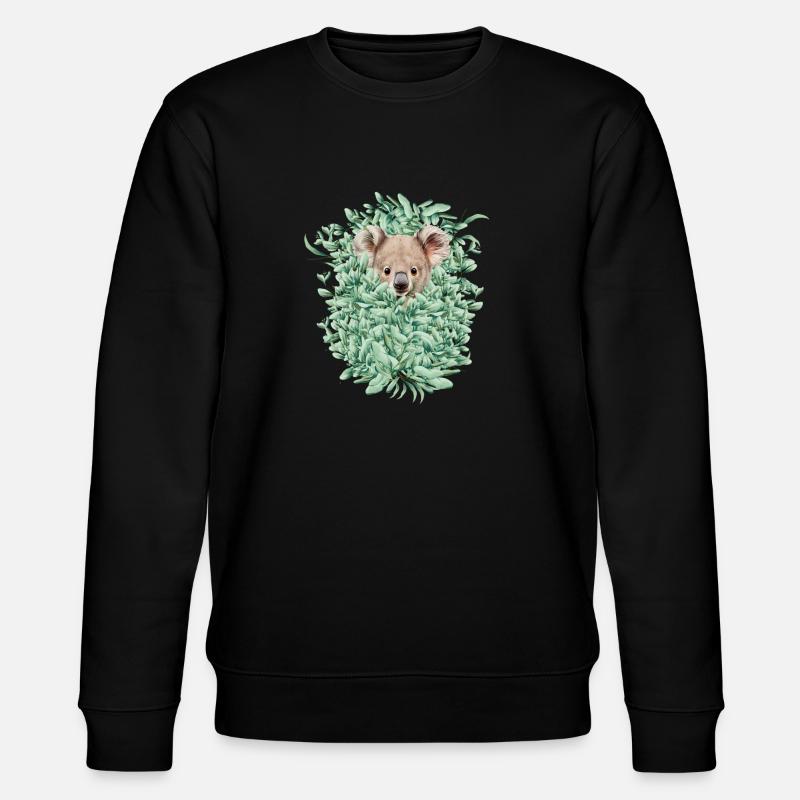 Koala Bear in Eukalyptuswald - Stanley/Stella Unisex Bio-Sweatshirt CHANGER  - Schwarz