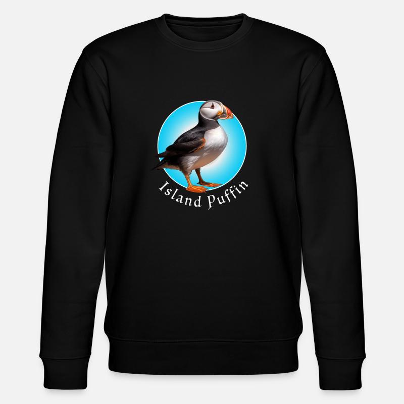Island Puffin - Stanley/Stella Unisex Bio-Sweatshirt CHANGER  - Schwarz