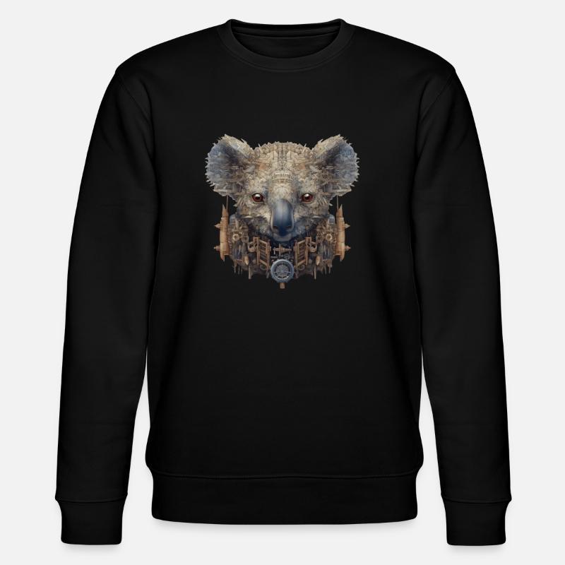 Tête de koala - Sweat bio CHANGER Stanley/Stella Unisexe - noir