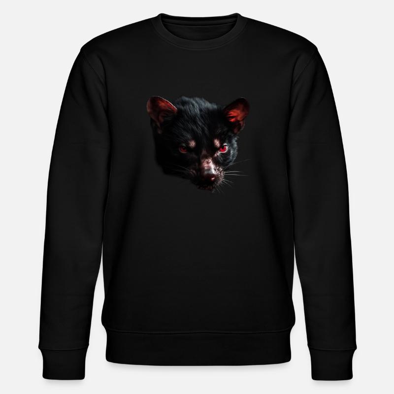 Tasmanischer Teufel Kopf - Stanley/Stella Unisex Bio-Sweatshirt CHANGER  - Schwarz