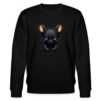 Super cute Dog retro style - Stanley/Stella Unisex Bio-Sweatshirt CHANGER  - Schwarz - Vorne - Nik (191cm) & Marisol (170cm)