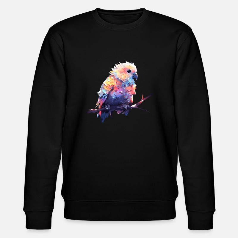 Perroquet mignon - Sweat bio CHANGER Stanley/Stella Unisexe - noir