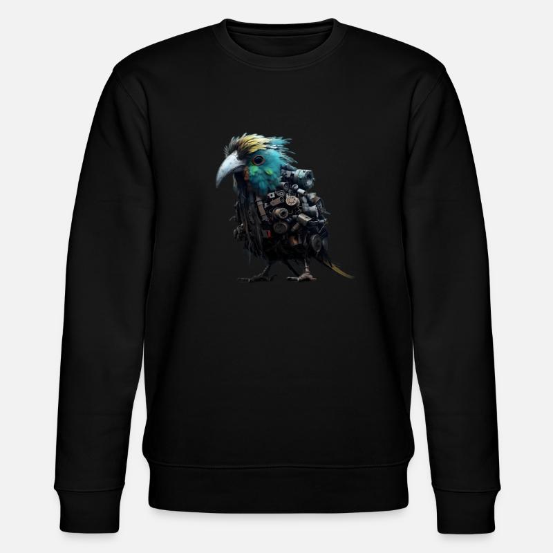 Oiseau Steampunk - Sweat bio CHANGER Stanley/Stella Unisexe - noir