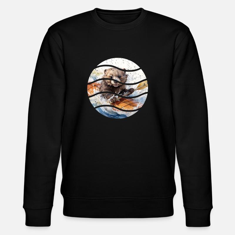 Kanu Otter - Stanley/Stella Unisex Bio-Sweatshirt CHANGER  - Schwarz