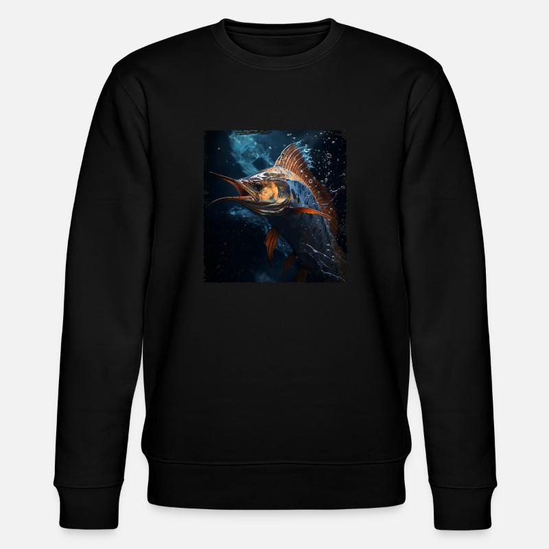 Marlin under Water retro style - Stanley/Stella Unisex Bio-Sweatshirt CHANGER  - Schwarz