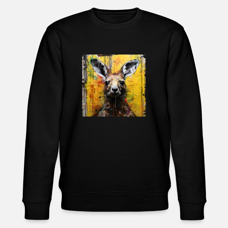 Graffiti Kangourou - Sweat bio CHANGER Stanley/Stella Unisexe - noir