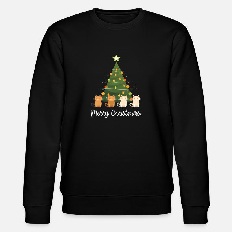 Joyeux Noël 4 chats - Sweat bio CHANGER Stanley/Stella Unisexe - noir