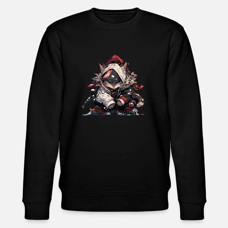 Chat samouraï mignon - Sweat bio CHANGER Stanley/Stella Unisexe - noir
